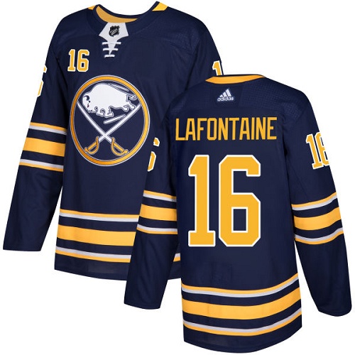Men Adidas Buffalo Sabres #16 Pat Lafontaine Navy Blue Home Authentic Stitched NHL Jersey->buffalo sabres->NHL Jersey